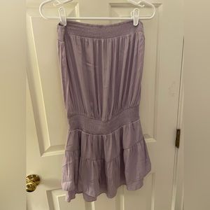 Vestique strapless purple silk dress
